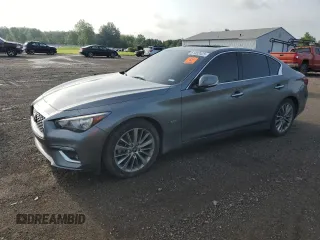 2020 Infiniti Q50 Luxe with VIN JN1EV7AR3LM254928, listed as a Copart auction lot 61452425 with 135,601 mi miles and Salvage title. Bid and sale history available at DreamBid. Image 1.