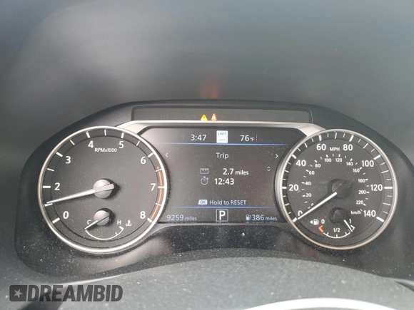 2024 Nissan Altima SV with VIN 1N4BL4DV1RN389931, listed as a Copart auction lot 54575485 with 9,259 mi miles and Salvage title. Bid and sale history available at DreamBid. Image 9.