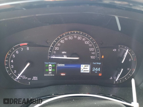 2017 Cadillac XT5 Luxury AWD with VIN 1GYKNDRS0HZ180703, listed as a Copart auction lot 58793895 with 30,339 mi miles and Salvage title. Bid and sale history available at DreamBid. Image 9.