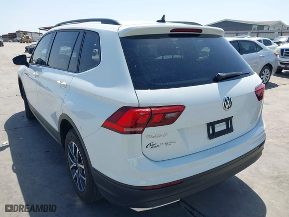 2021 Volkswagen Tiguan S with VIN 3VV1B7AX1MM010320, listed as a IAAI auction lot 41851472 with 45,526 mi miles. Bid and sale history available at carsss.com. Image 3.