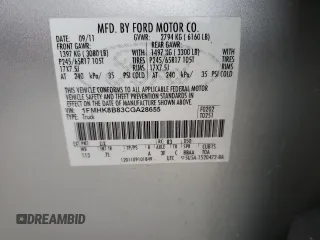 2012 Ford Explorer with VIN 1FMHK8B83CGA28655, listed as a Copart auction lot 45964625 with 166,151 mi miles and Clean title. Bid and sale history available at DreamBid. Image 15.
