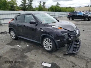 2014 Nissan Juke SL with VIN JN8AF5MV6ET480996, listed as a Copart auction lot 57645145 with Not provided miles and Salvage title. Bid and sale history available at DreamBid. Image 4.