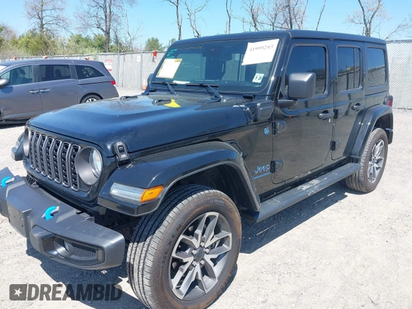 2024 Jeep Wrangler Sport S with VIN 1C4RJXN68RW161359, listed as a IAAI auction lot 41995243 with 19,640 mi miles and . Bid and sale history available at DreamBid. Image 2.