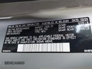 2024 Volvo XC40 с VIN YV4L12UFXR2348830, выставлен на аукционе IAAI как лот 41524099 с пробегом 26 374 миль миль и . История ставок и продаж доступна на DreamBid. Изображение 9.