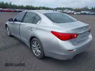 2015 Infiniti Q50 Sport with VIN JN1BV7AR1FM396590, listed as a IAAI auction lot 42687130 with 104,265 mi miles and . Bid and sale history available at DreamBid. Image 3.