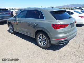 2021 Audi Q3 S line Premium with VIN WA1DECF30M1034147, listed as a IAAI auction lot 41809344 with 25,120 mi miles. Bid and sale history available at carsss.com. Image 3.