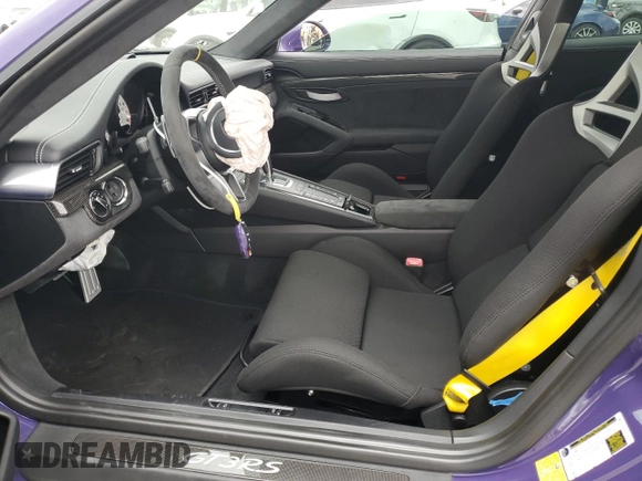 2016 Porsche 911 GT3 RS with VIN WP0AF2A99GS193209, listed as a Copart auction lot 51185225 with 8,083 mi miles and Salvage Title. Bid and sale history available at carsss.com. Image 7.