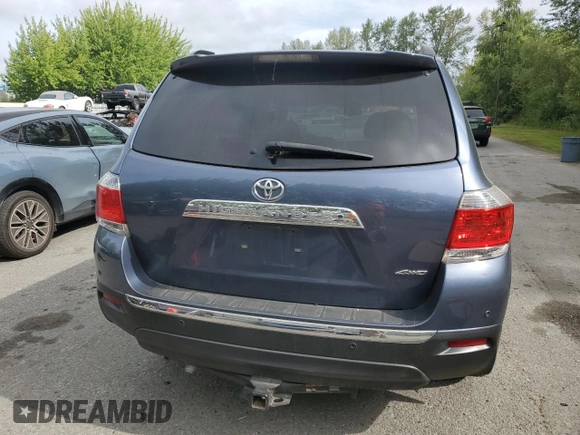 2013 Toyota Highlander Limited with VIN 5TDDK3EHXDS260419, listed as a Copart auction lot 60664025 with 76,962 mi miles and Salvage title. Bid and sale history available at DreamBid. Image 6.