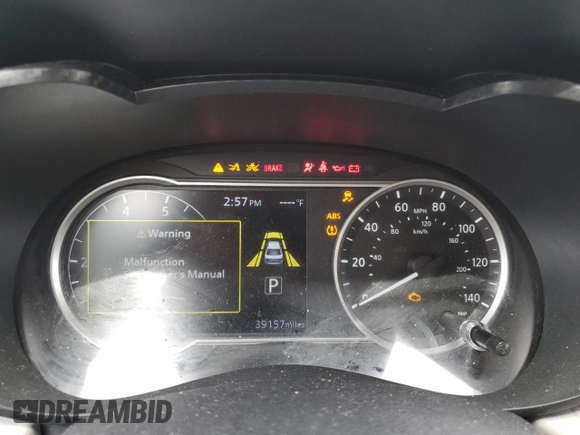2021 Nissan Versa SV with VIN 3N1CN8EV7ML806320, listed as a Copart auction lot 64251185 with 39,157 mi miles and Salvage title. Bid and sale history available at DreamBid. Image 9.
