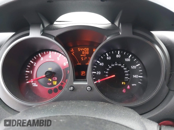 2015 Nissan Juke S with VIN JN8AF5MVXFT561730, listed as a IAAI auction lot 41497780 with 54,408 mi miles and . Bid and sale history available at carsss.com. Image 7.