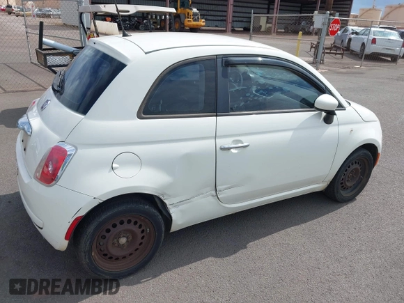 2012 FIAT 500 Pop with VIN 3C3CFFAR7CT119641, listed as a IAAI auction lot 42154125 with 130,922 mi miles. Bid and sale history available at carsss.com. Image 12.