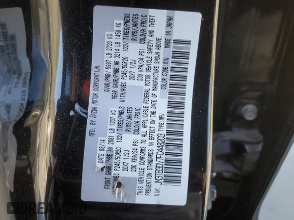 2015 Mazda CX-9 Grand Touring with VIN JM3TB3DV7F0448203, listed as a Copart auction lot 52254895 with 127,141 mi miles and Salvage title. Bid and sale history available at DreamBid. Image 15.