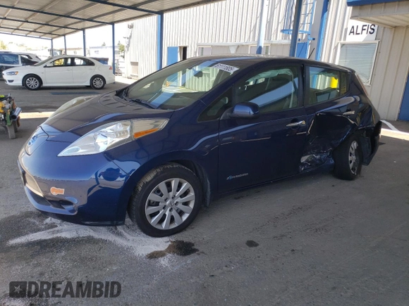 2016 Nissan LEAF S with VIN 1N4BZ0CPXGC315085, listed as a Copart auction lot 61111805 with 65,201 mi miles and Salvage title. Bid and sale history available at DreamBid. Image 1.