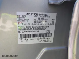 2013 Ford Edge SE with VIN 2FMDK3G90DBC22703, listed as a IAAI auction lot 41787417 with 132,720 mi miles. Bid and sale history available at carsss.com. Image 9.