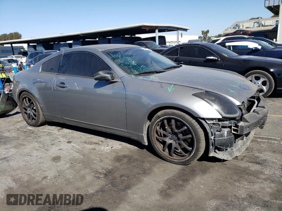2005 Infiniti G35 Coupe with VIN JNKCV54E35M409223, listed as a Copart auction lot 76529324 with 131,992 mi miles and Salvage Title. Bid and sale history available at carsss.com. Image 4.