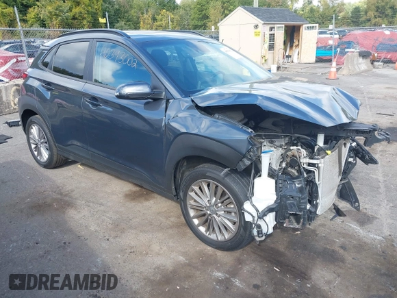 2021 Hyundai Kona SEL Plus with VIN KM8K6CAA4MU722212, listed as a IAAI auction lot 40393002 with 37,964 mi miles. Bid and sale history available at carsss.com. Image 1.