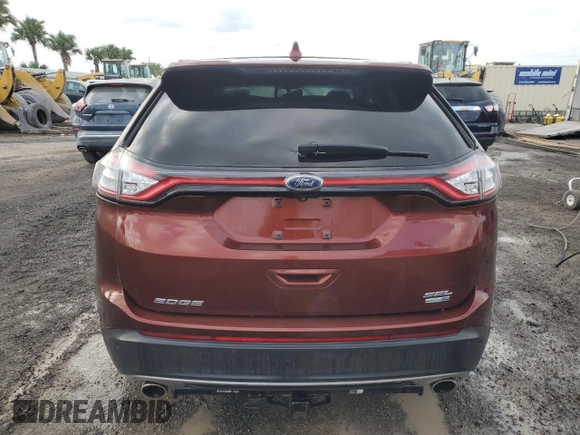 2015 Ford Edge SEL with VIN 2FMTK4J93FBB89807, listed as a Copart auction lot 44277955 with 0 mi miles and Non Repairable. Bid and sale history available at carsss.com. Image 6.