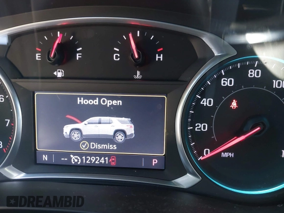 2020 Chevrolet Traverse RS with VIN 1GNERJKW9LJ298430, listed as a IAAI auction lot 42335631 with 129,241 mi miles and . Bid and sale history available at DreamBid. Image 15.