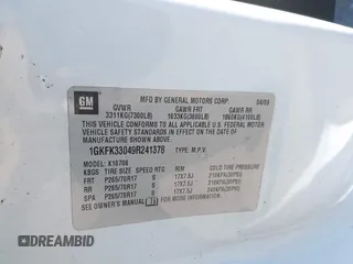 2009 GMC Yukon SLT w/4SA with VIN 1GKFK33049R241378, listed as a IAAI auction lot 42124385 with 292,192 mi miles. Bid and sale history available at carsss.com. Image 9.