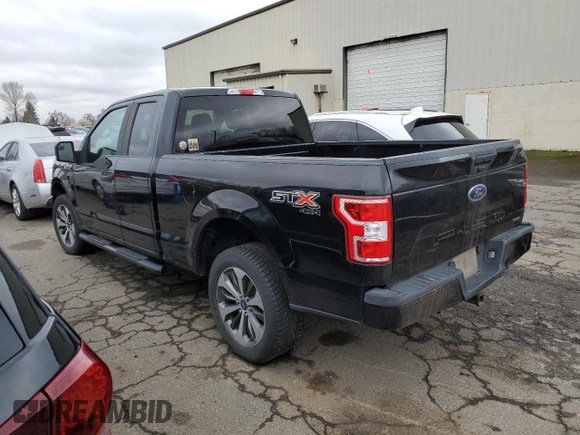 2019 Ford F-150 XL with VIN 1FTEX1EP0KKC22297, listed as a Copart auction lot 47800195 with 96,819 mi miles and Salvage Title. Bid and sale history available at carsss.com. Image 2.