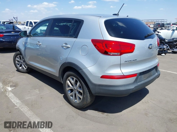 2016 Kia Sportage LX with VIN KNDPB3AC7G7836697, listed as a IAAI auction lot 42053815 with 90,519 mi miles. Bid and sale history available at carsss.com. Image 3.