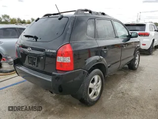 2008 Hyundai Tucson GLS with VIN KM8JM12B58U912894, listed as a Copart auction lot 75886774 with 100,089 mi miles and Salvage Title. Bid and sale history available at carsss.com. Image 3.