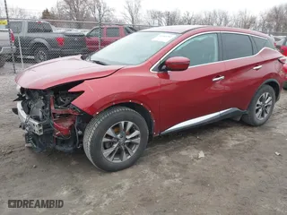 2016 Nissan Murano S with VIN 5N1AZ2MG0GN148039, listed as a IAAI auction lot 41483393 with 107,806 mi miles. Bid and sale history available at carsss.com. Image 19.