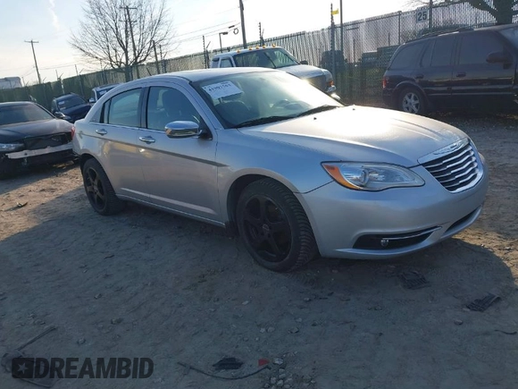 2012 Chrysler 200 Limited with VIN 1C3CCBCG2CN305455, listed as a IAAI auction lot 41907553 with 121,159 mi miles. Bid and sale history available at carsss.com. Image 1.