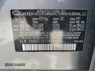 2019 Hyundai Santa Fe SE с VIN 5NMS23AD9KH019915, выставлен на аукционе Copart как лот 57130925 с пробегом 124 349 миль миль и Чистый • Clean title. История ставок и продаж доступна на DreamBid. Изображение 13.