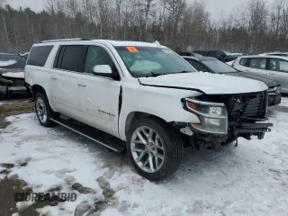 2019 Chevrolet Suburban Premier with VIN 1GNSKJKC8KR386432, listed as a Copart auction lot 46705655 with 79,814 mi miles and Salvage Title. Bid and sale history available at DreamBid. Image 4.