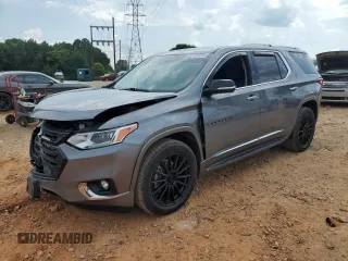 2019 Chevrolet Traverse Premier with VIN 1GNEVKKW6KJ230621, listed as a Copart auction lot 62121575 with 35,133 mi miles and Salvage title. Bid and sale history available at DreamBid. Image 1.