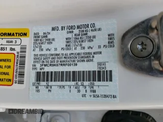 2024 Ford Bronco с VIN 3FMCR9K67RRF00139, выставлен на аукционе Copart как лот 69773864 с пробегом Не указан миль и Списание • Salvage title. История ставок и продаж доступна на DreamBid. Изображение 13.