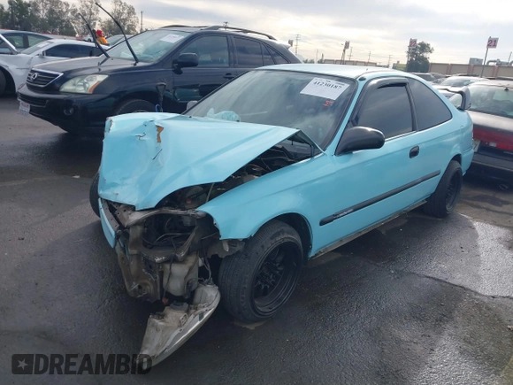 1998 Honda Civic HX with VIN 1HGEJ7127WL127977, listed as a IAAI auction lot 41230187 with 182,000 mi miles. Bid and sale history available at carsss.com. Image 2.