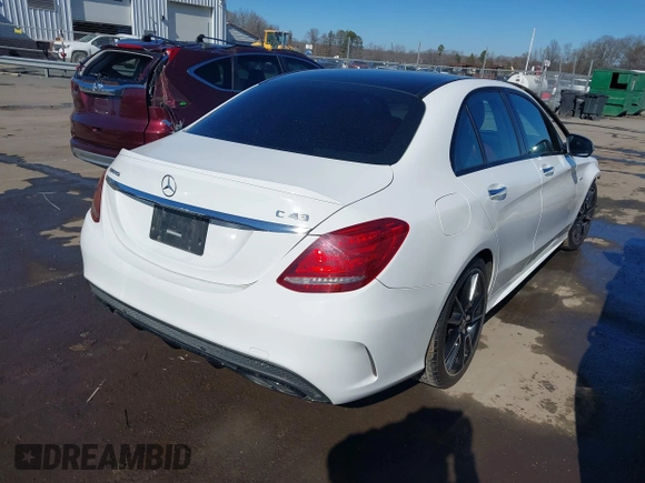 2018 Mercedes-Benz C 43 AMG with VIN 55SWF6EB1JU251102, listed as a IAAI auction lot 41433415 with 67,972 mi miles and . Bid and sale history available at carsss.com. Image 4.