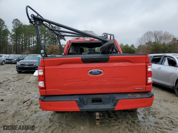 2022 Ford F-150 XL with VIN 1FTEW1EP7NKD35025, listed as a Copart auction lot 84569744 with 75,695 mi miles and Salvage Title. Bid and sale history available at carsss.com. Image 6.
