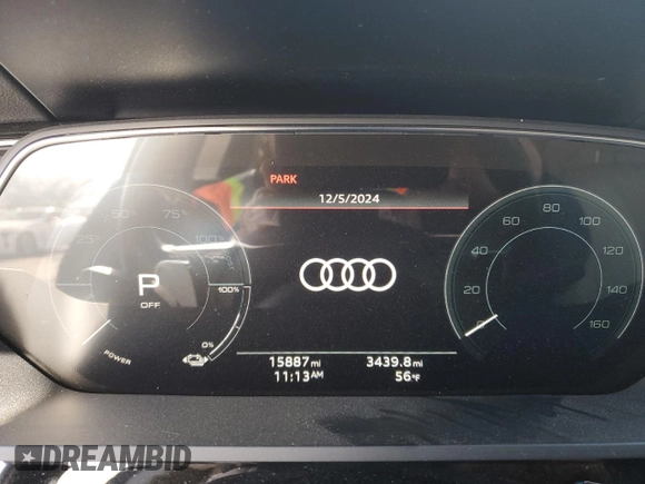 2024 Audi Q8 e-tron Premium Plus z VIN WA15AAGE2RB042305, wystawiony jako Copart lot #83397964 z przebiegiem 15 887 mil mil oraz Szkoda całkowita • Salvage title. Historia ofert i sprzedaży dostępna na DreamBid. Obrazek 9.