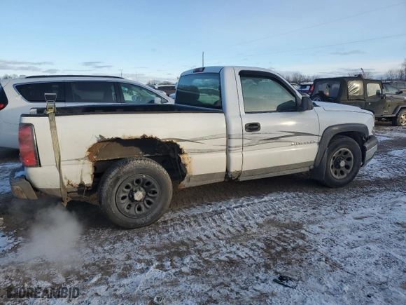 2007 Chevrolet Silverado 1500 Classic Work Truck with VIN 1GCEC14X67Z160917, listed as a Copart auction lot 87544955 with 0 mi miles and Clean Title. Bid and sale history available at carsss.com. Image 3.