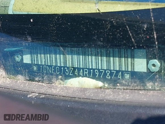 2004 Chevrolet Tahoe LS z VIN 1GNEC13Z44R197874, wystawiony jako IAAI lot #42324824 z przebiegiem Nie podano mil oraz . Historia ofert i sprzedaży dostępna na DreamBid. Obrazek 9.
