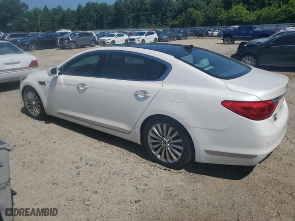 2015 Kia K900 Luxury with VIN KNALW4D48F6019608, listed as a Copart auction lot 61277354 with 94,038 mi miles and Salvage Title. Bid and sale history available at carsss.com. Image 2.