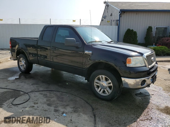 2006 Ford F-150 XLT with VIN 1FTPX14V76FB47864, listed as a Copart auction lot 60227005 with 185,824 mi miles and Salvage title. Bid and sale history available at DreamBid. Image 4.
