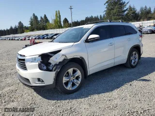 2014 Toyota Highlander Limited with VIN 5TDDKRFH4ES014467, listed as a Copart auction lot 54016505 with 108,107 mi miles and Salvage Title. Bid and sale history available at carsss.com. Image 1.