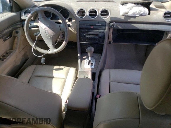 2003 Audi A4 1.8T with VIN WAUAC48H83K021679, listed as a Copart auction lot 56207854 with 87,166 mi miles and Salvage Title. Bid and sale history available at carsss.com. Image 8.