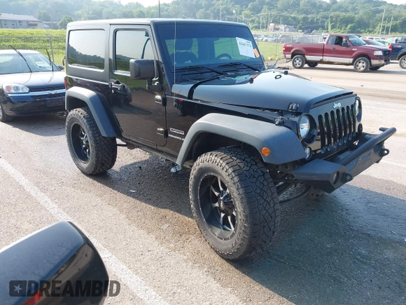 2017 Jeep Wrangler Sport with VIN 1C4AJWAG6HL654592, listed as a IAAI auction lot 42447379 with 61,585 mi miles and . Bid and sale history available at DreamBid. Image 1.