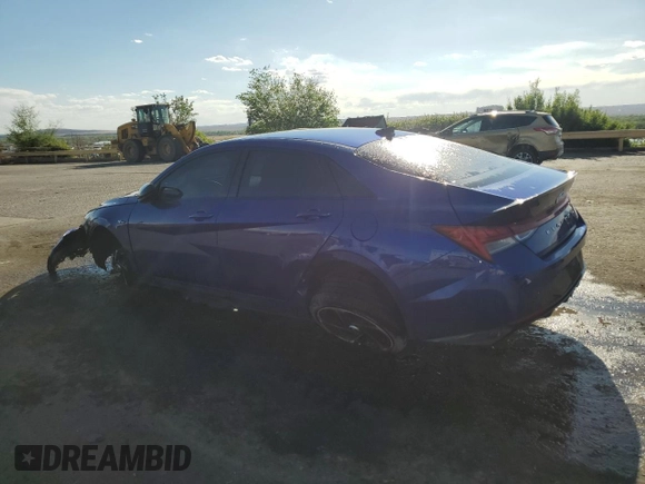 2023 Hyundai Elantra N Line z VIN KMHLR4AF4PU538275, wystawiony jako Copart lot #52669155 z przebiegiem 44 246 mil mil oraz Tytuł czysty. Historia ofert i sprzedaży dostępna na DreamBid. Obrazek 2.