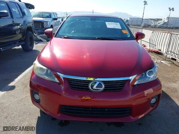2011 Lexus CT 200h with VIN JTHKD5BHXB2012448, listed as a IAAI auction lot 41457703 with 169,552 mi miles. Bid and sale history available at carsss.com. Image 6.