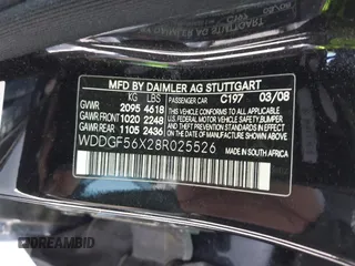 2008 Mercedes-Benz C 350 Sport with VIN WDDGF56X28R025526, listed as a IAAI auction lot 41712184 with 178,540 mi miles and . Bid and sale history available at DreamBid. Image 9.