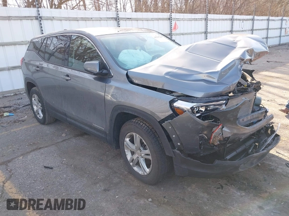 2020 GMC Terrain SLE with VIN 3GKALMEV3LL174261, listed as a IAAI auction lot 41797297 with 75,094 mi miles and . Bid and sale history available at carsss.com. Image 1.