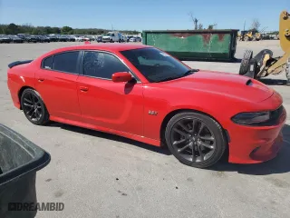 2020 Dodge Charger Scat Pack Widebody with VIN 2C3CDXGJ4LH247955, listed as a Copart auction lot 49226815 with 58,489 mi miles and Salvage Title. Bid and sale history available at carsss.com. Image 4.