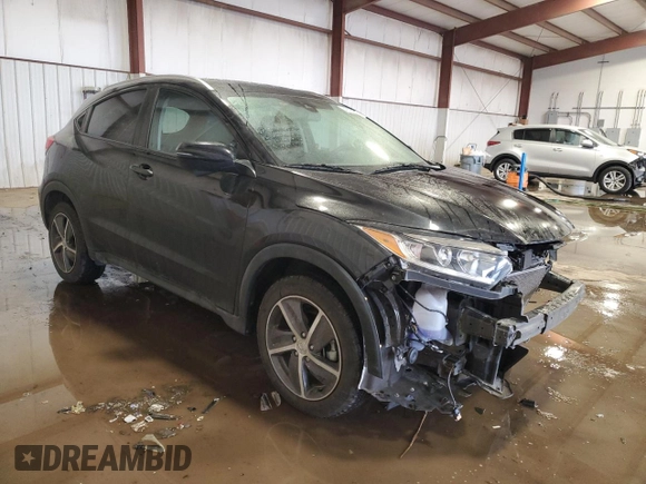 2022 Honda HR-V EX-L with VIN 3CZRU6H76NM700054, listed as a Copart auction lot 43334245 with 18,276 mi miles and Salvage Title. Bid and sale history available at carsss.com. Image 4.