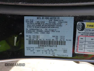 2007 Lincoln MKZ with VIN 3LNHM26T97R647118, listed as a IAAI auction lot 41945553 with 192,106 mi miles and . Bid and sale history available at carsss.com. Image 9.